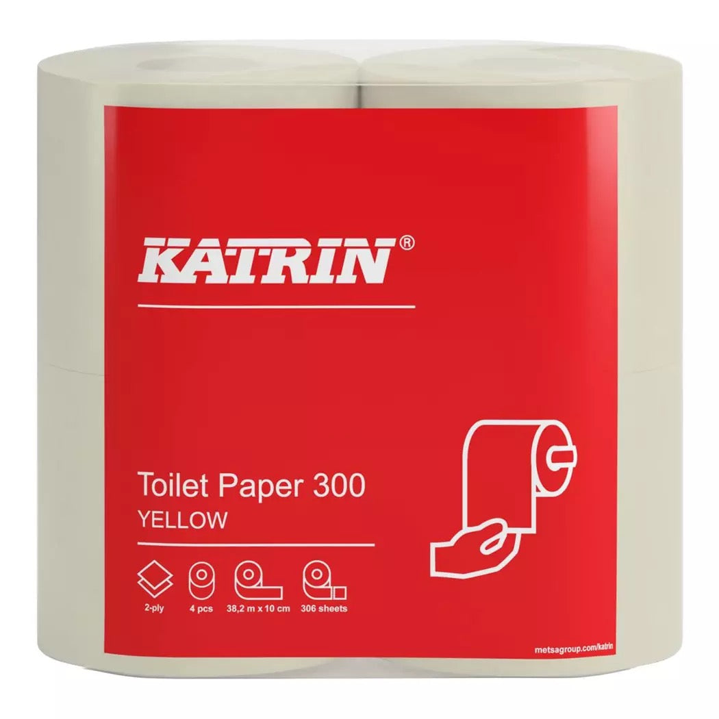 KATRIN Classic 300 toalettpapper 2 lager gult 38,20m/40 rullar