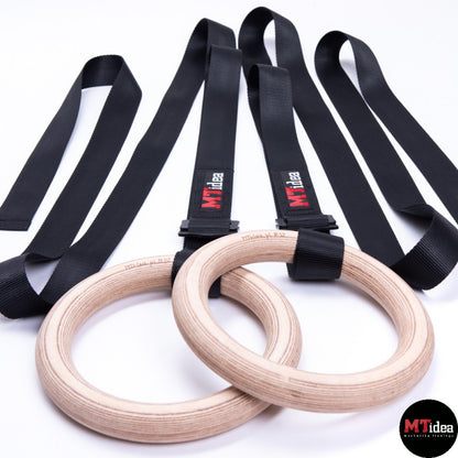 MTIDEA Gymnastikringar R32 Alpin Svart